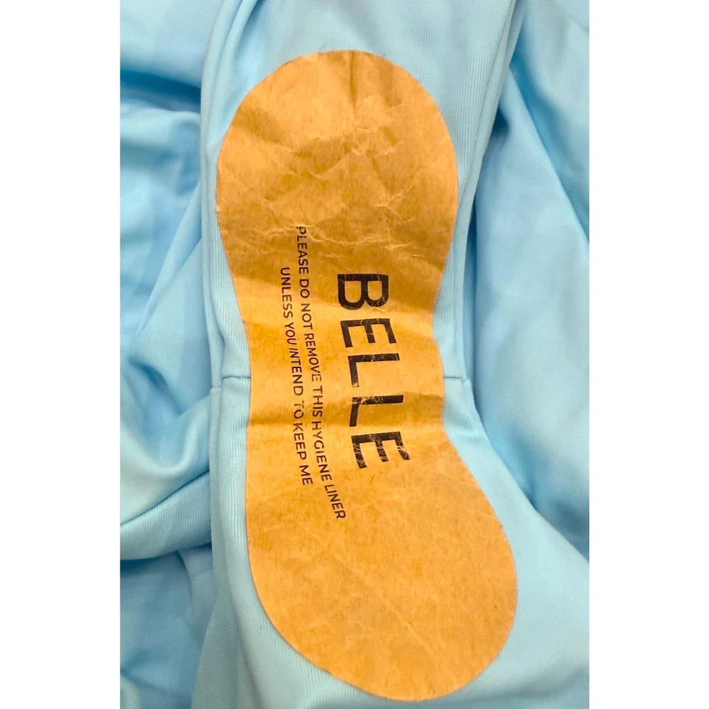 NEW BELLE BLUE ANNA RUCHED MAILLOT ONE PIECE SWIMSUIT FREE PEOPLE SZ S